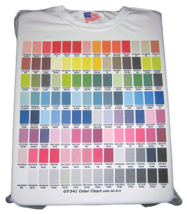 Color-Chart-T-Shirt-Direct-to-garment